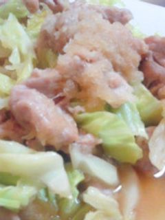 めんつゆで!豚肉とキャベツのみぞれ煮風-レシピのメイン写真