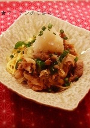 スタミナ☆おろし焼肉スパゲッティ-レシピのメイン写真