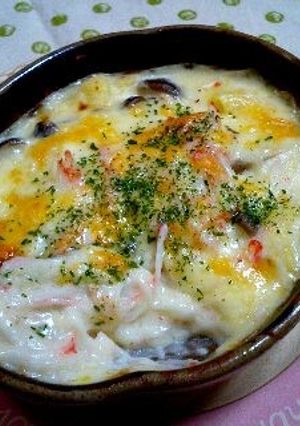なんと！グラタン皿一つでカニグラタ～ン♡-レシピのメイン写真