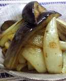 玉葱と茄子のカレー粉炒め♪簡単♪