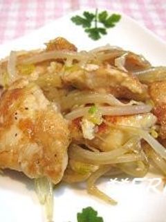 鶏胸肉ともやしのネギ塩炒め~♪♪-レシピのメイン写真