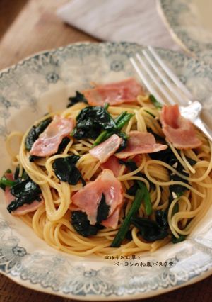 ☆ほうれん草とベーコンの和風パスタ☆-レシピのメイン写真