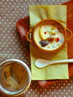 スープジャーでクリームスープパスタ-レシピのメイン写真