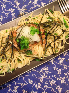 ほろにが春味・ツナ納豆の和風パスタ-レシピのメイン写真