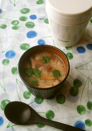 スープジャーであっさりキノコ粕汁-レシピのメイン写真