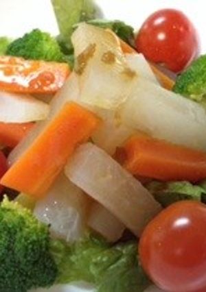 ♡温野菜サラダ＆熱々わさびドレッシング♡-レシピのメイン写真