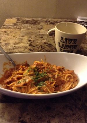 芽キャベツのトマトクリームパスタ-レシピのメイン写真