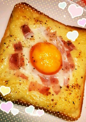 簡単♡ベーコンエッグトースト-レシピのメイン写真