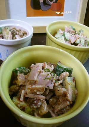 ●きゅうりハムお豆の和えサラダ●-レシピのメイン写真