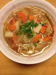麺つゆで簡単♪野菜たっぷり煮麺-レシピのメイン写真