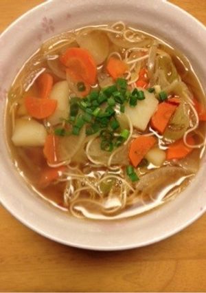 麺つゆで簡単♪野菜たっぷり煮麺-レシピのメイン写真
