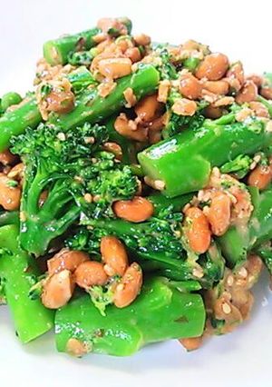 スティックセニョールの納豆和え-レシピのメイン写真