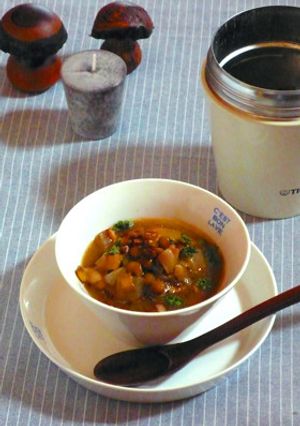 スープジャーでレンズ豆のスープ-レシピのメイン写真