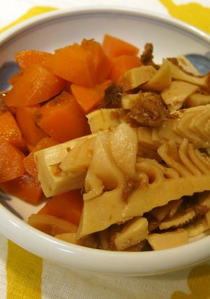簡単✿たけのことにんじんのかつお煮-レシピのメイン写真