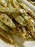 フライパンでワカサギ炒め（カレー味）