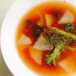 ケチャップで作るミネストローネ風スープ