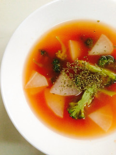 ケチャップで作るミネストローネ風スープ-レシピのメイン写真