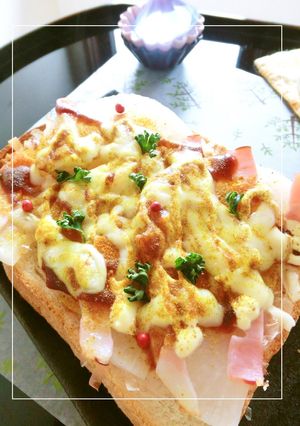 大根・ベーコンのデミグラカレートースト-レシピのメイン写真