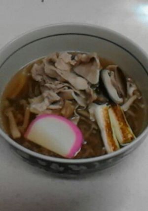 きのこと豚肉のお蕎麦-レシピのメイン写真