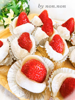 レンジで簡単 苺大福 -レシピのメイン写真
