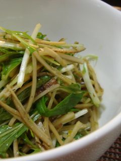 ごぼうと水菜のゆずこしょうサラダ-レシピのメイン写真