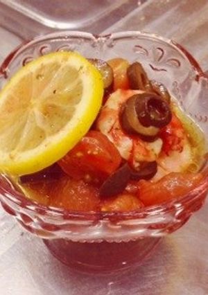 魚屋さん身プリエビトマト広島カルパッチョ-レシピのメイン写真