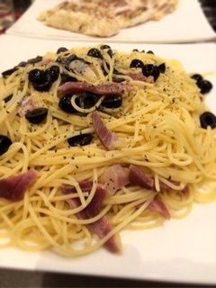 パンチェッタと黒オリーブのパスタ-レシピのメイン写真