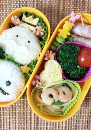 簡単！王様なめこ&まさる*^^*キャラ弁-レシピのメイン写真