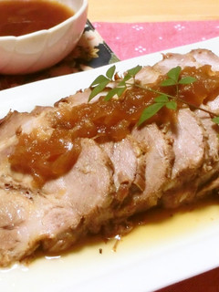 ☆豚ロース塊肉で焼き豚風煮豚を圧力鍋で☆-レシピのメイン写真