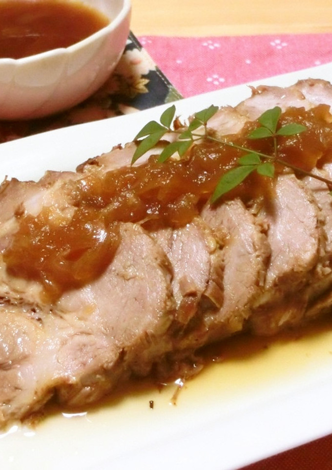 ☆豚ロース塊肉で焼き豚風煮豚を圧力鍋で☆-レシピのメイン写真