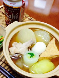 手羽元で♬おでん鍋-レシピのメイン写真