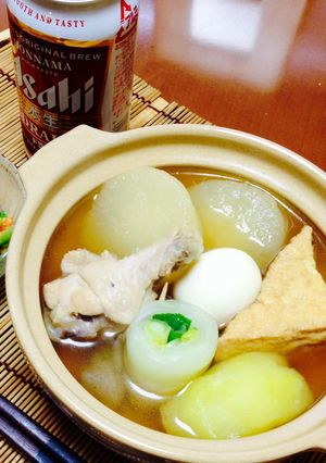 手羽元で♬おでん鍋-レシピのメイン写真