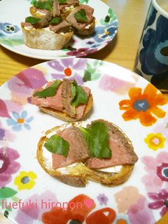 ローストビーフのオープンサンド-レシピのメイン写真