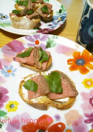 ローストビーフのオープンサンド-レシピのメイン写真