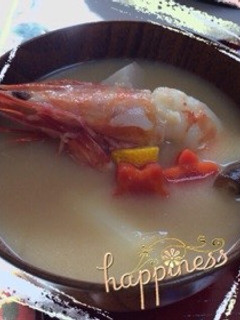 海老と白味噌のお雑煮♡-レシピのメイン写真