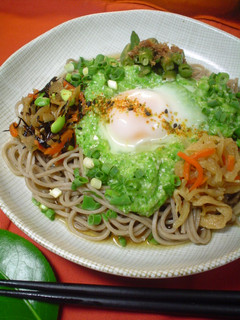 オクラとろろ蕎麦はお野菜もたっぷり♪-レシピのメイン写真