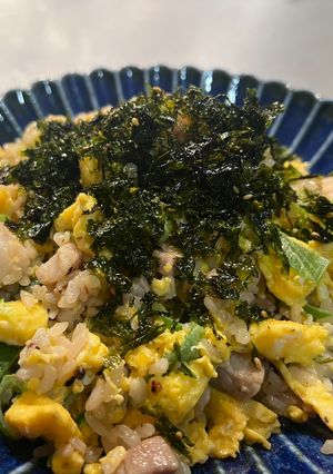 手作り塩豚入り！ネギと玉子チャーハン-レシピのメイン写真