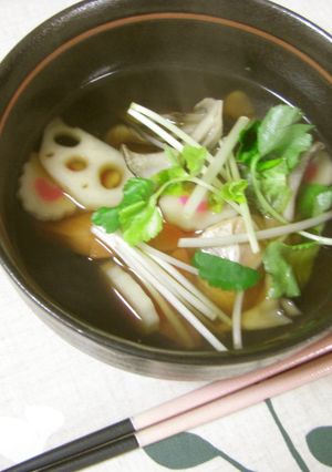 鮭の雑煮（醤油味）・みんと風-レシピのメイン写真
