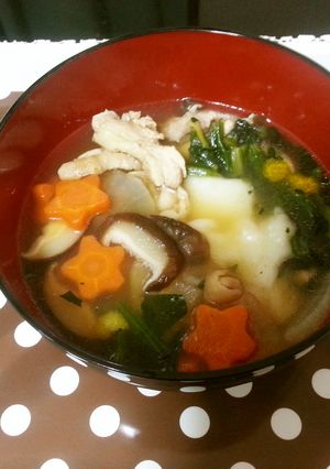 具材もりもり！食べるお雑煮-レシピのメイン写真