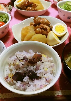☆無水鍋で紅イモご飯☆☆-レシピのメイン写真