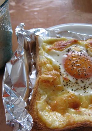 ハムエッグチーズトースト-レシピのメイン写真