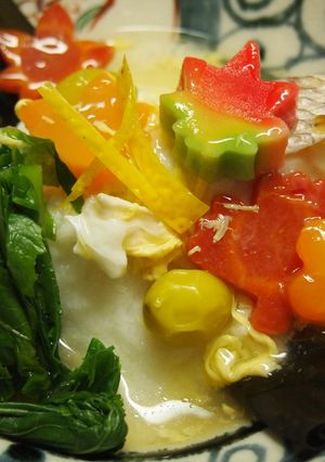 鯛のかぶら蒸し(吹き寄せ風）-レシピのメイン写真