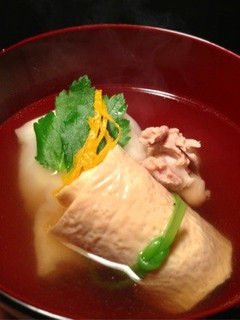 【創作】湯葉のすまし仕立てお雑煮-レシピのメイン写真