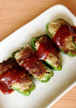 あっという間に大好きなピーマンの肉詰め-レシピのメイン写真