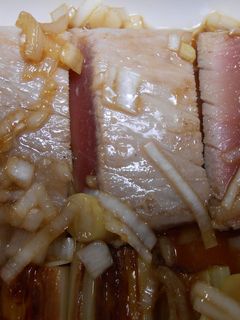 まぐろと葱焼きの葱ぽんソースかけ-レシピのメイン写真