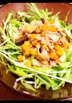 柚子胡椒香るキノコと水菜サラダ-レシピのメイン写真