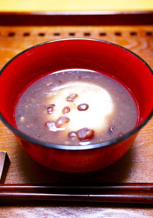 ゆであずきと餅★お正月にレンジおぜんざい-レシピのメイン写真