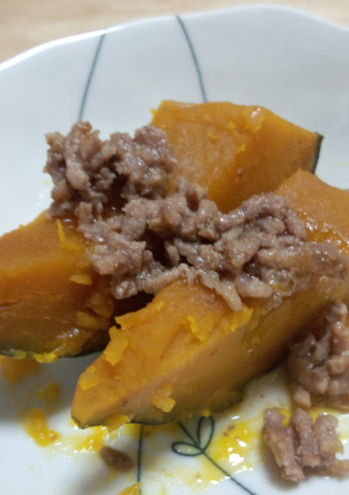 かぼちゃとひき肉の煮物-レシピのメイン写真