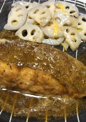 香りがご馳走♪ひらめのムニエルゆずソース-レシピのメイン写真
