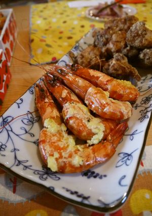 クリスマスやお節料理・洋風エビの丸焼き・-レシピのメイン写真